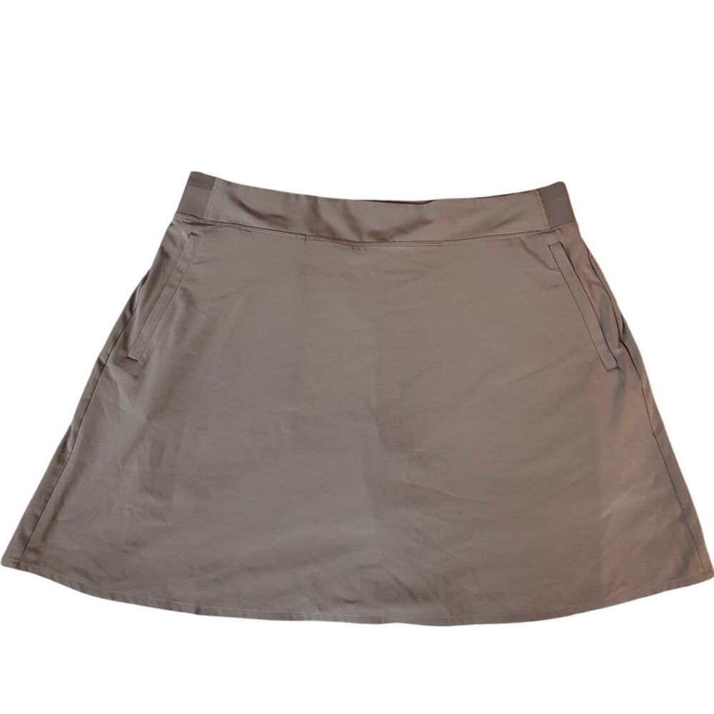 Athleta | Taupe Comfort Style Elastic Waist Skort | Size 16
